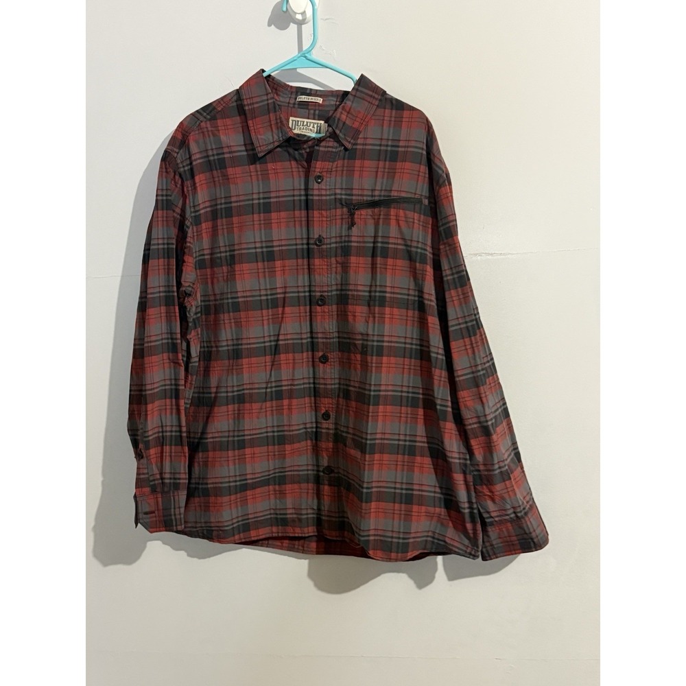 MEN'S DULUTH UNTUCKED L/S STANDARD FIT SHIRT RED PLAID XL